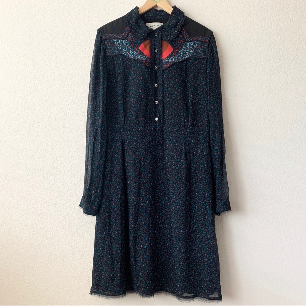 NEW coach crystal silk dress